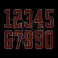 Custom Rhinestone Text Rhinestone Transfer - 12" Athletic Numbers - Two Color