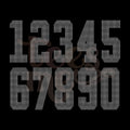 Custom SPANGLE Text SPANGLE Transfer - 12" Athletic Numbers - One Color