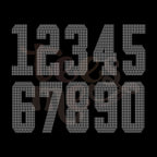 Custom SPANGLE Text SPANGLE Transfer - 12" Athletic Numbers - One Color