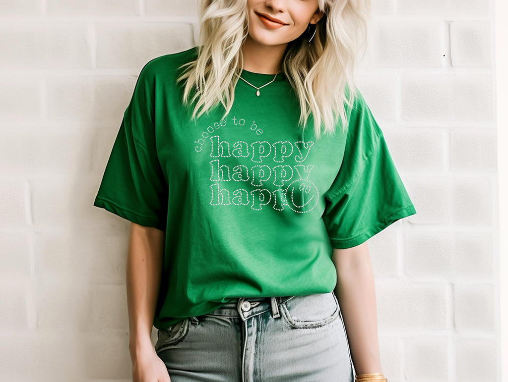Choose To Be Happy RHINESTONE TRANSFER