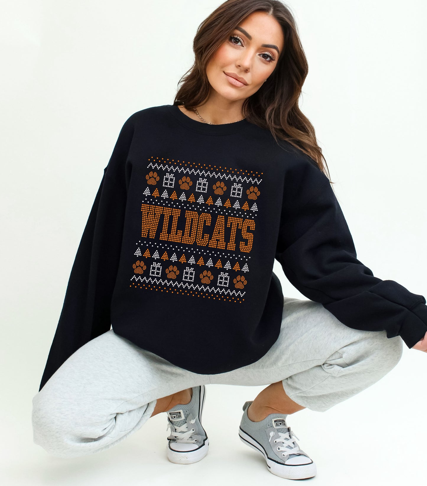 Wildcats Christmas Sweater SPANGLES TRANSFER