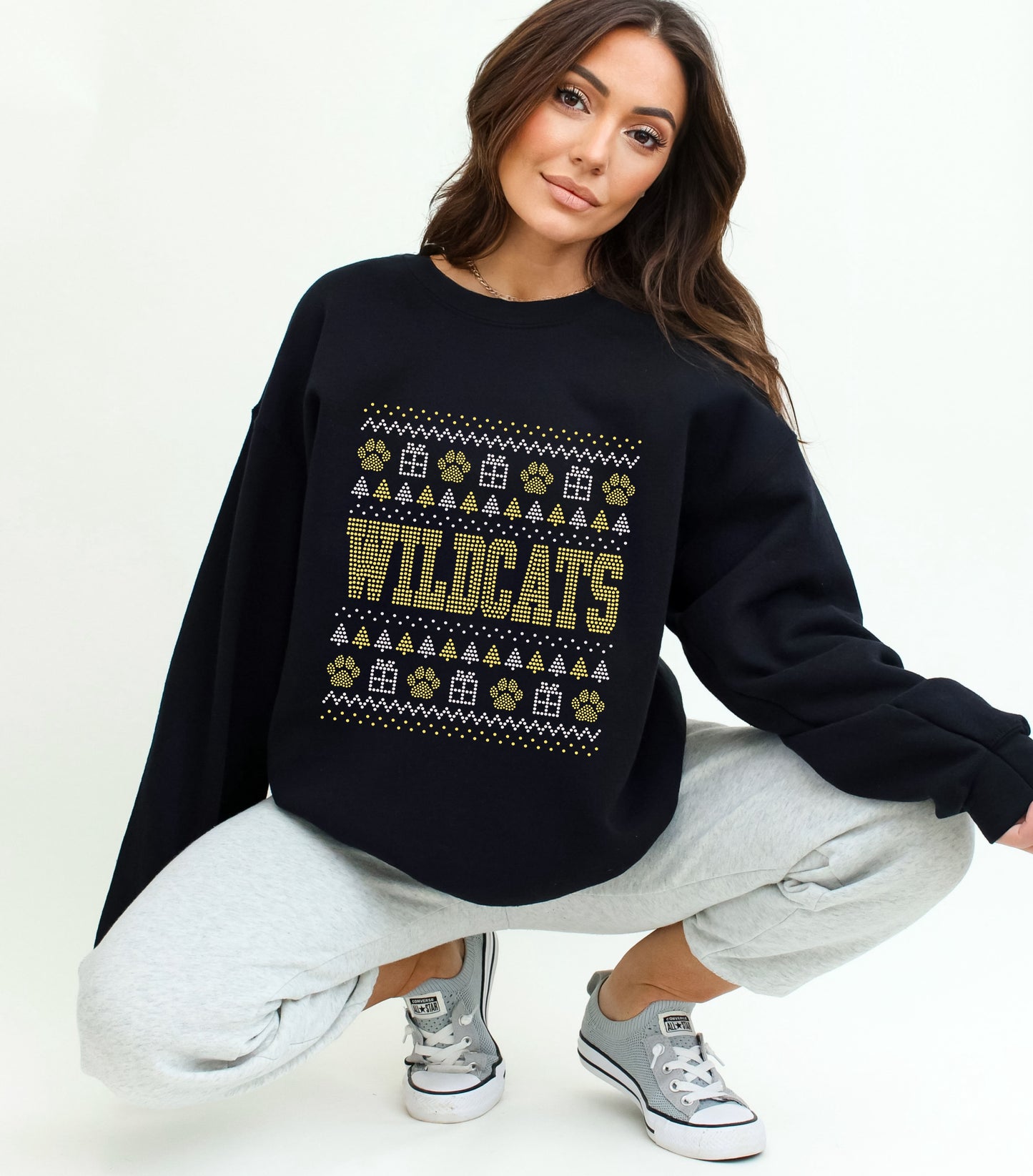 Wildcats Christmas Sweater SPANGLES TRANSFER