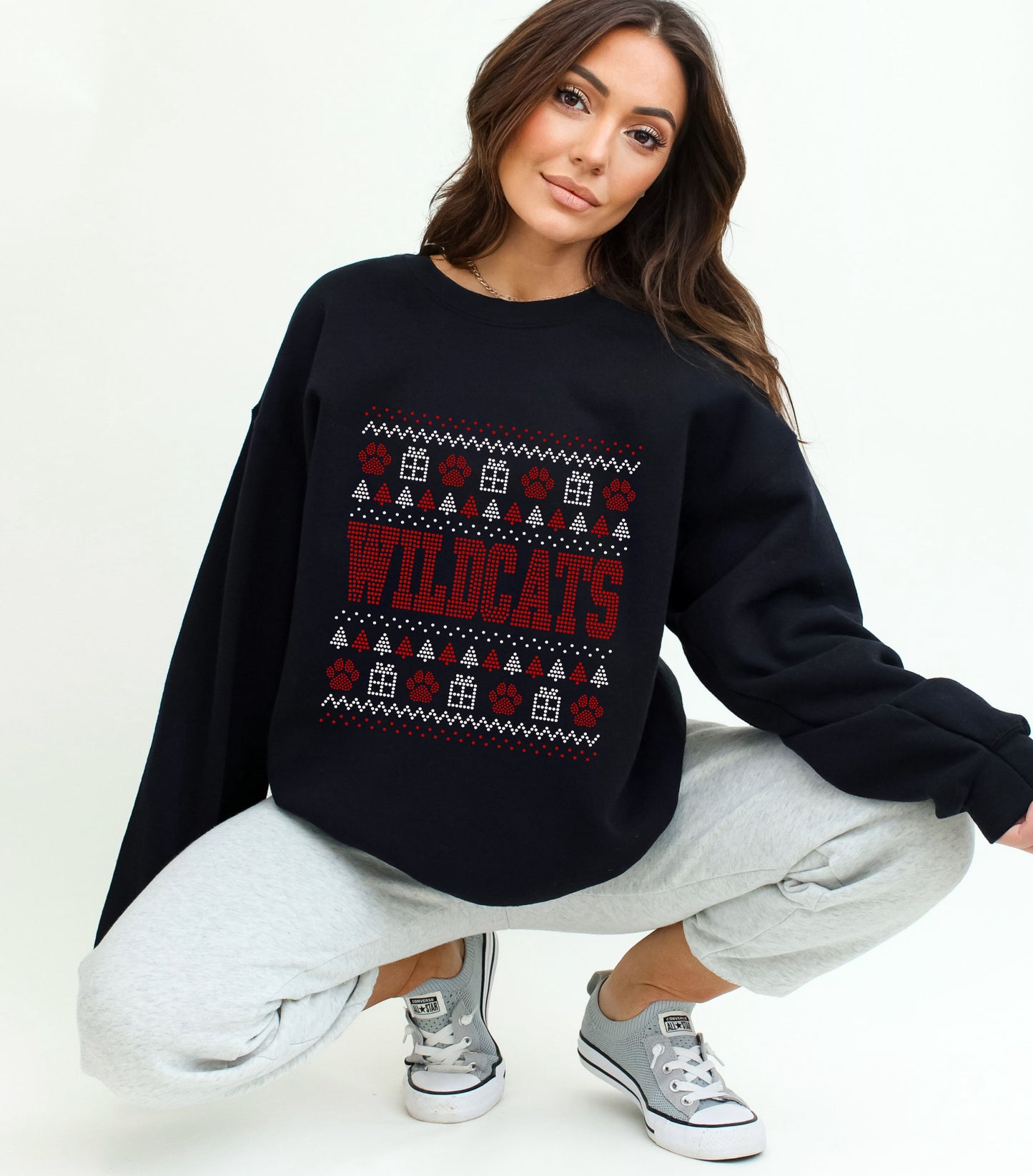 Wildcats Christmas Sweater SPANGLES TRANSFER