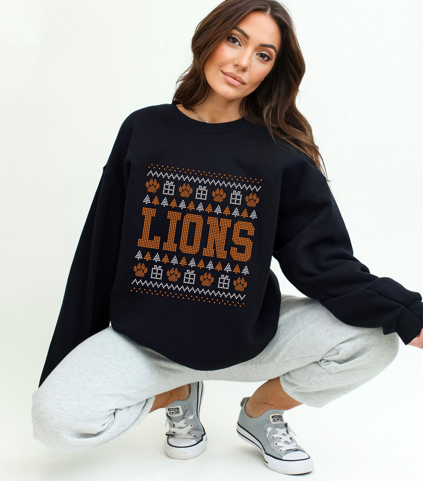 Lions Christmas Sweater SPANGLES TRANSFER