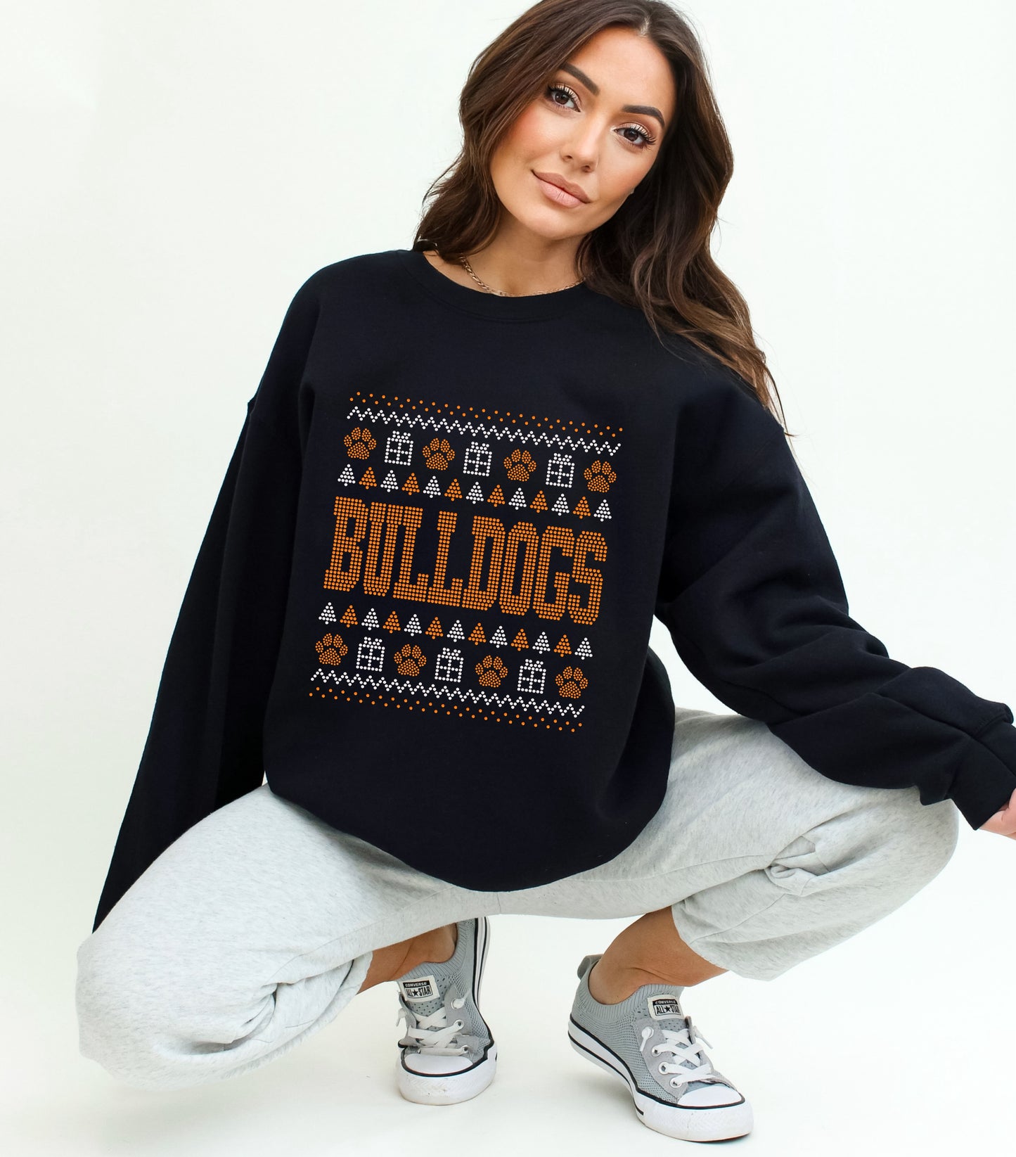 Bulldogs Christmas Sweater SPANGLES TRANSFER