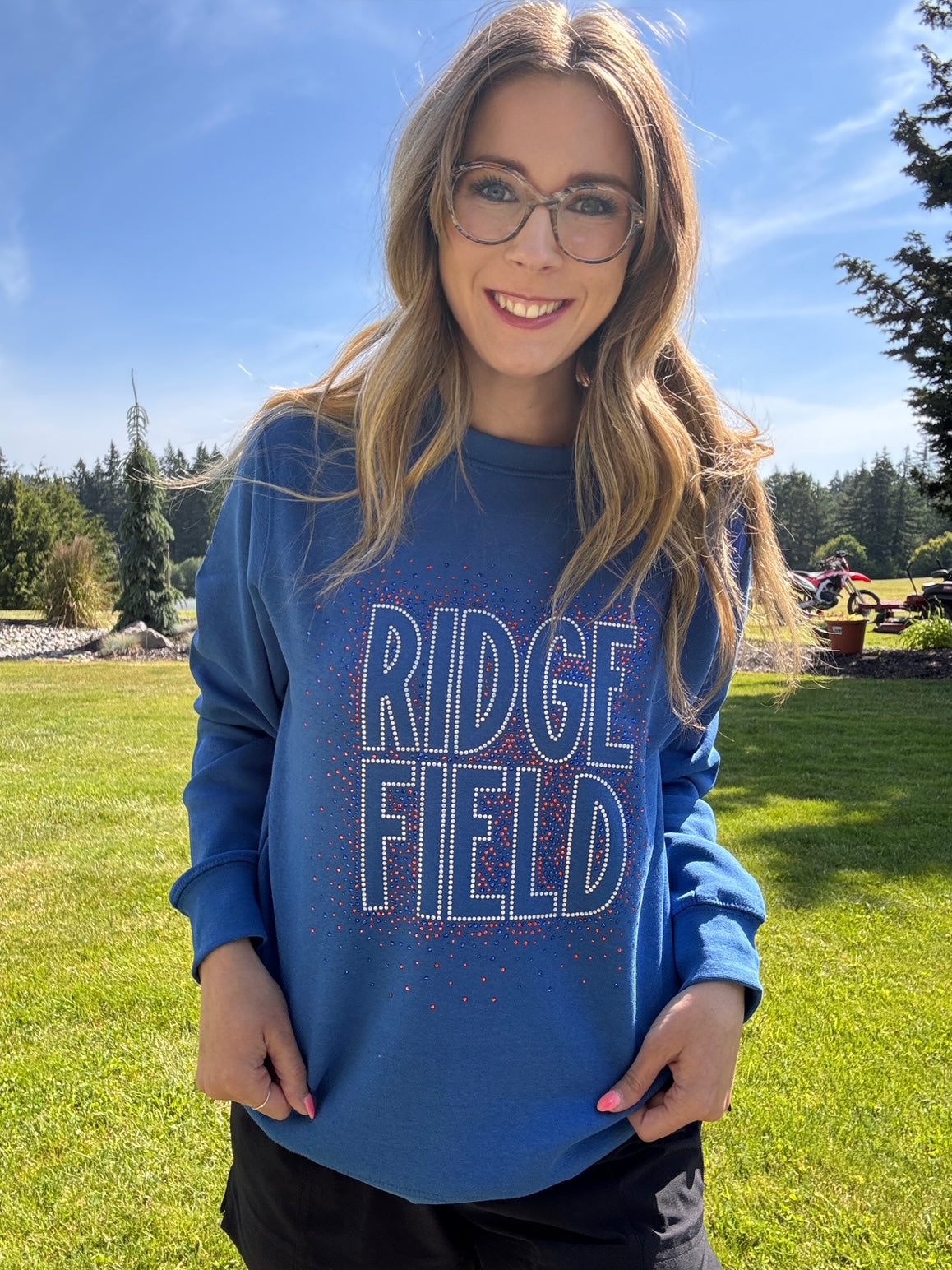 Ridgefield Scatter Rhinestone Crewneck