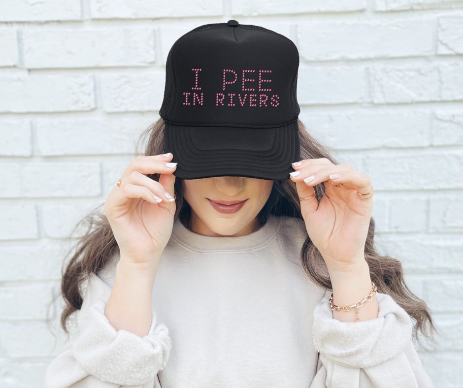 I Pee in Rivers SHEET OF FOUR RHINESTONE TRANSFERS