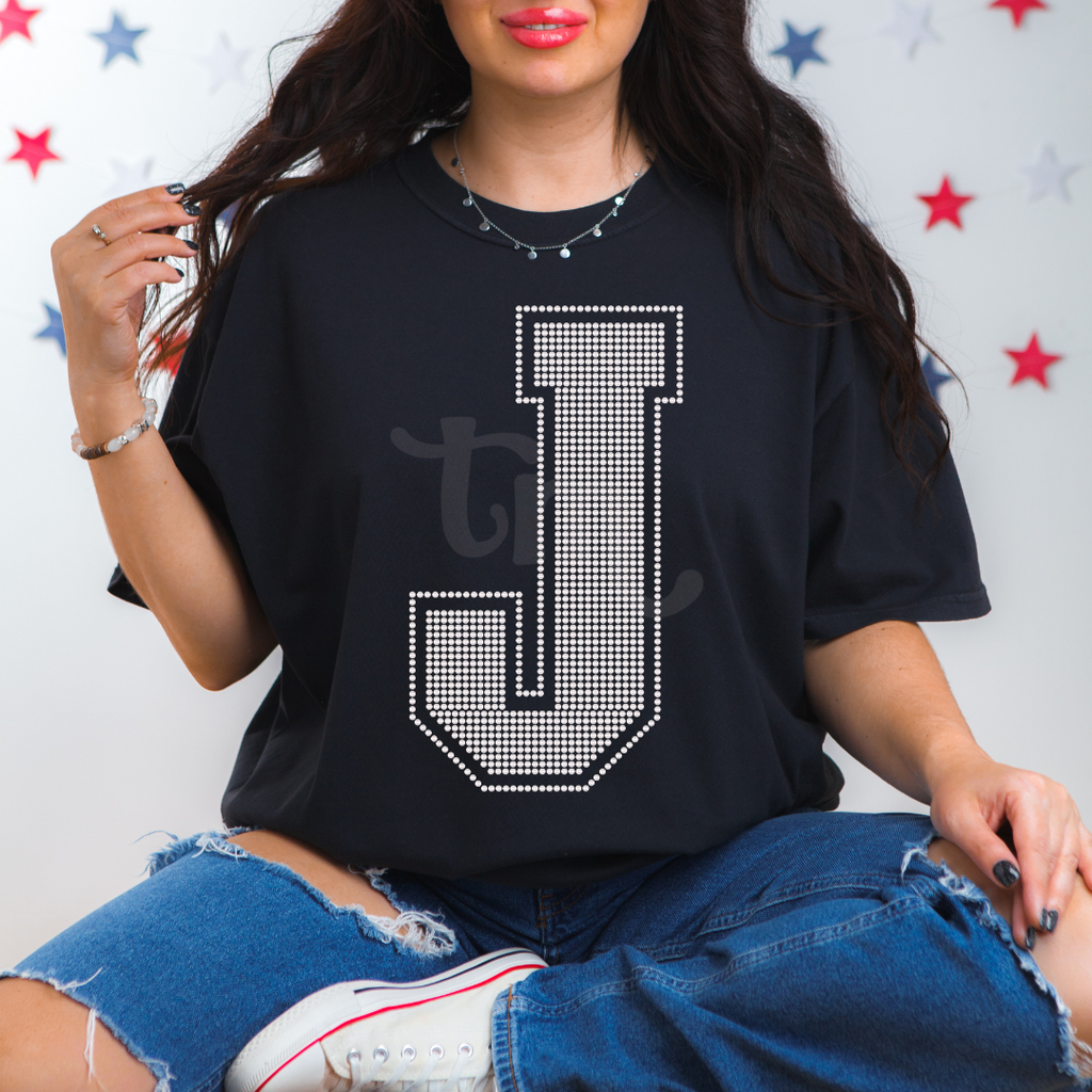 Custom SPANGLE Text SPANGLE Transfer - 11.5" BIG Letters- One Color