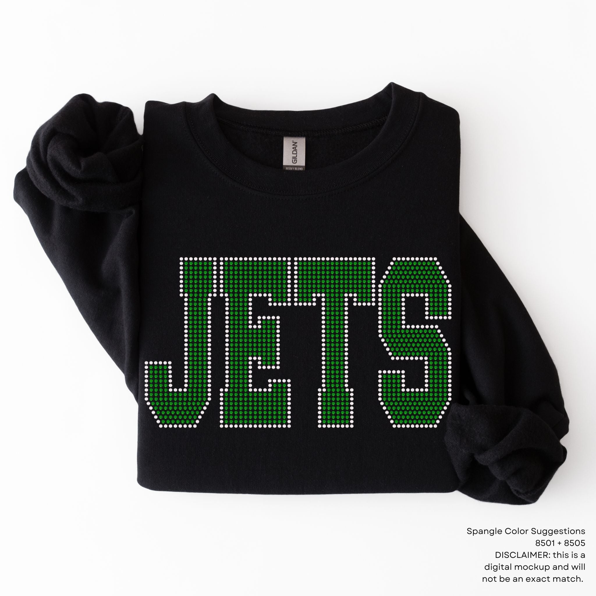 Jets Block Letters SPANGLE TRANSFER