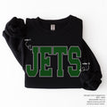 Jets Block Letters SPANGLE TRANSFER
