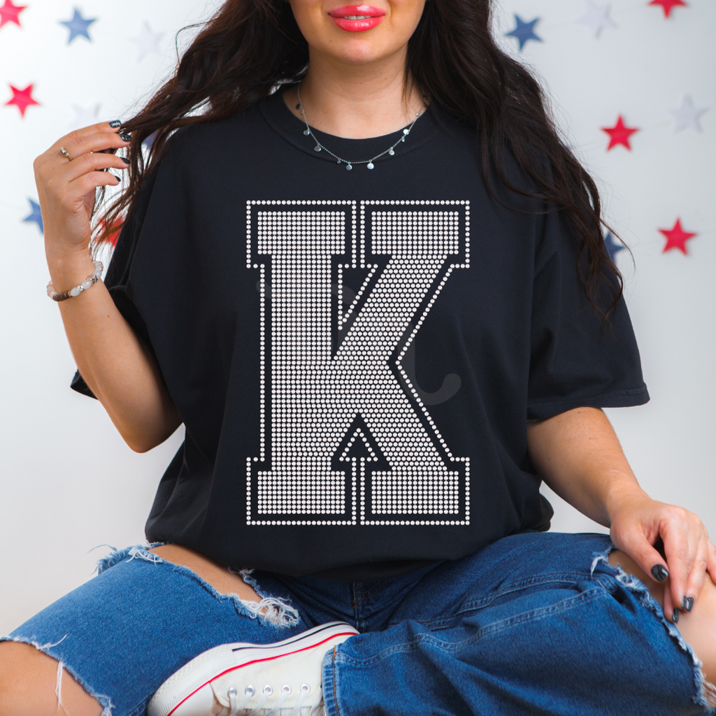 Custom SPANGLE Text SPANGLE Transfer - 11.5" BIG Letters- One Color