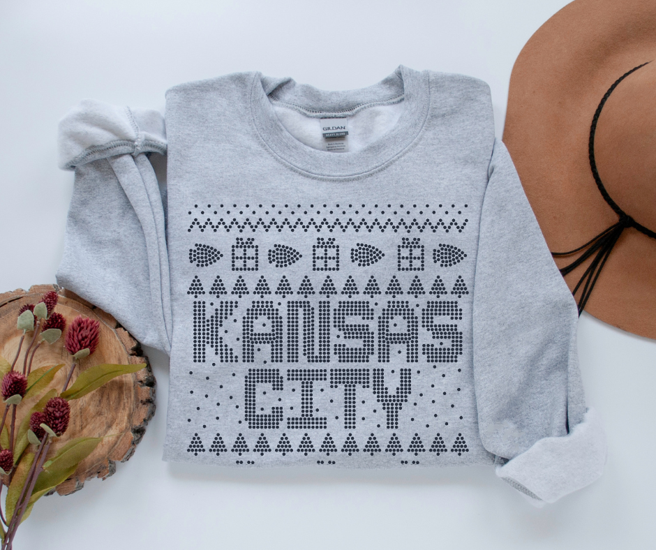 Kansas City Christmas Sweater SPANGLES TRANSFER