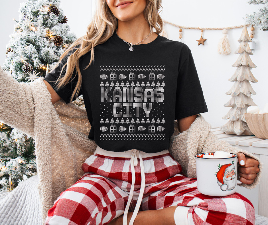 Kansas City Christmas Sweater SPANGLES TRANSFER