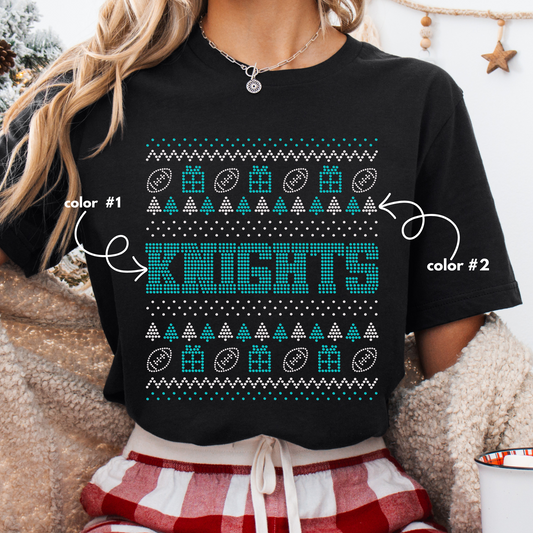 Knights Christmas Sweater SPANGLES TRANSFER