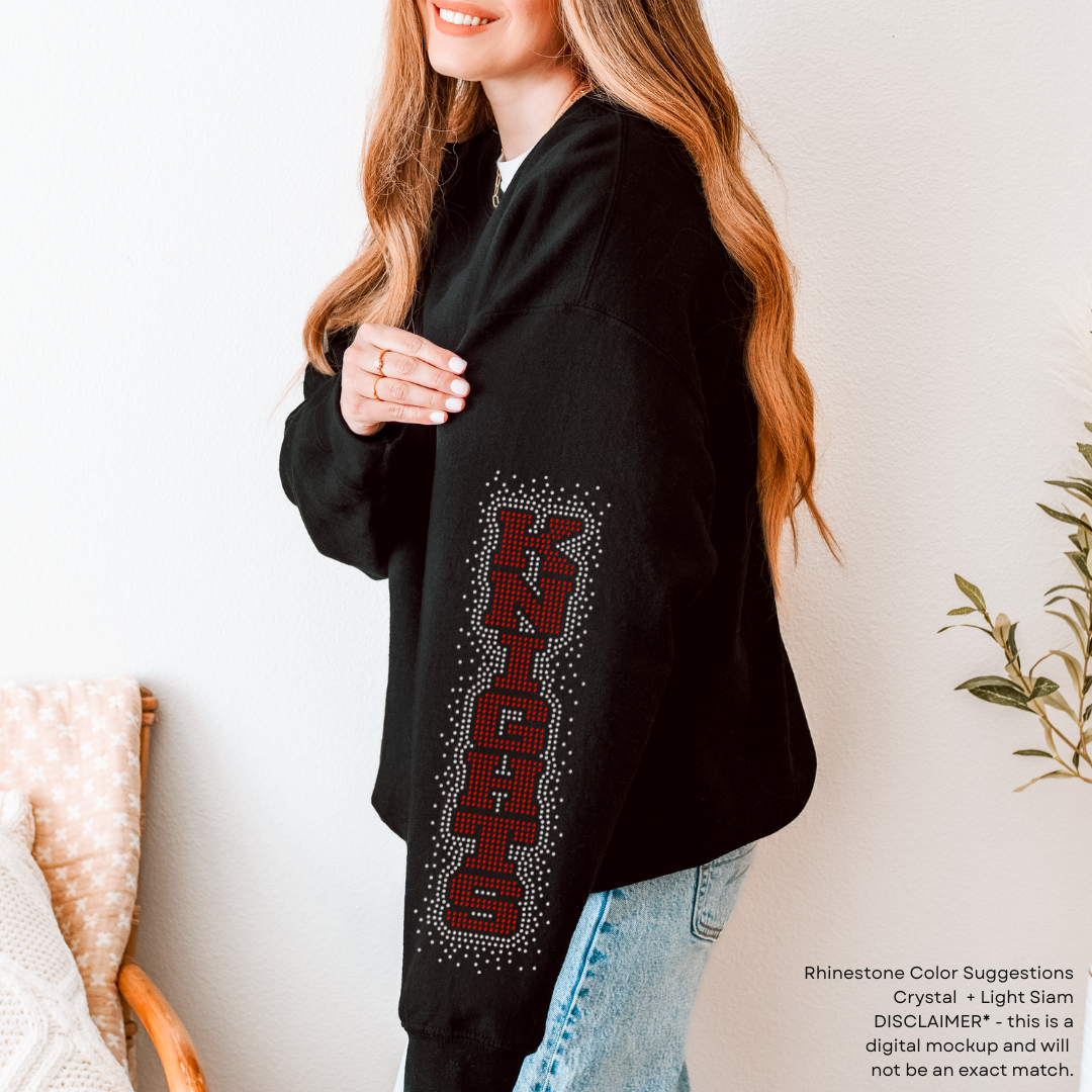 Knights Scatter Vertical Drip RHINESTONE TRANSFER