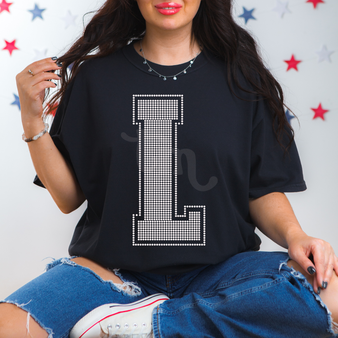 Custom SPANGLE Text SPANGLE Transfer - 11.5" BIG Letters- One Color