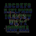 Semi Custom Spangle Transfer - Large Ombre Font - 2mm