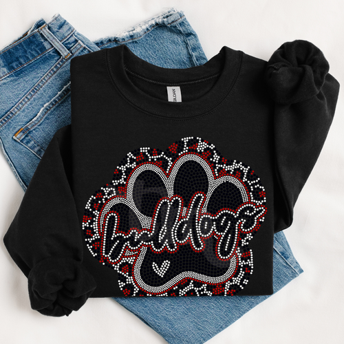 Bulldogs Leopard Paw SPANGLE TRANSFER