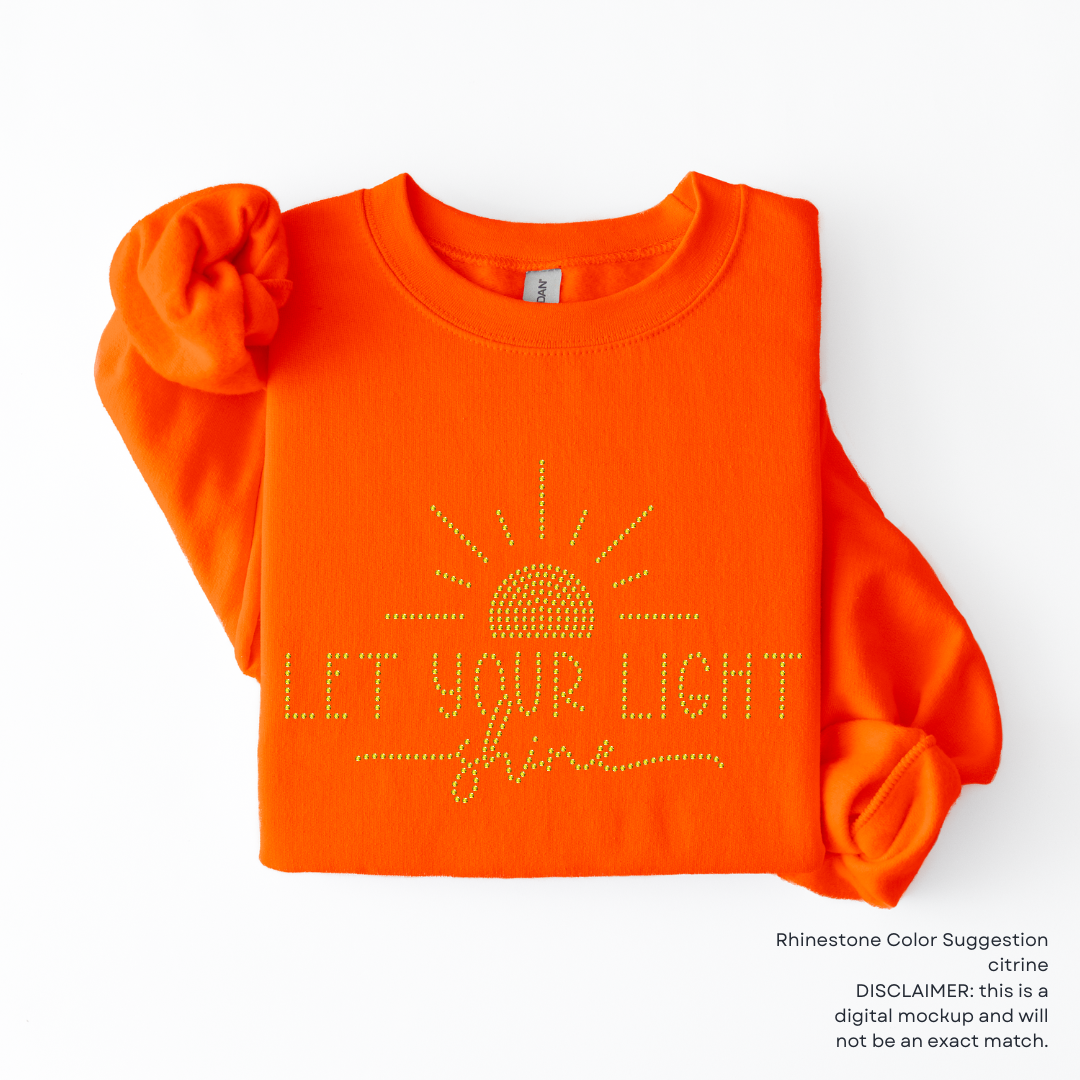 Let Your Light Shine RHINESTONE TRANSFER