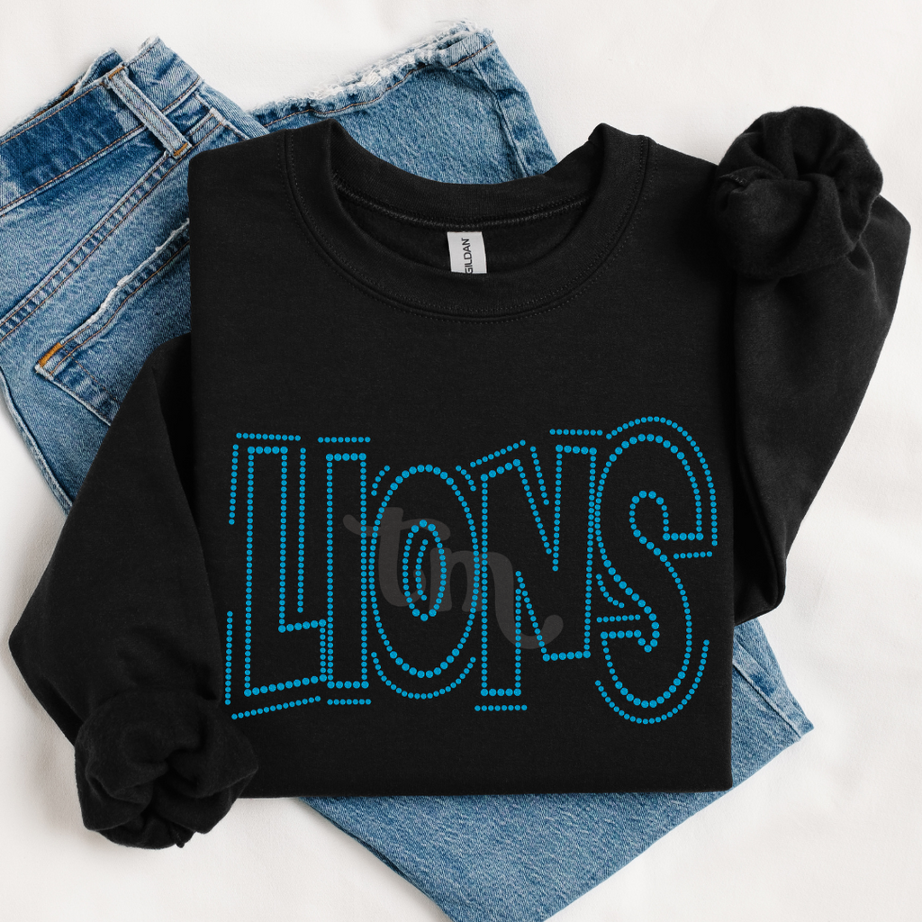 Lions Doodle Letters SPANGLE TRANSFER