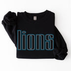 Lions Double Outline RHINESTONE TRANSFER