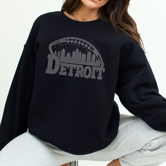 Detroit Cityscape RHINESTONE TRANSFER