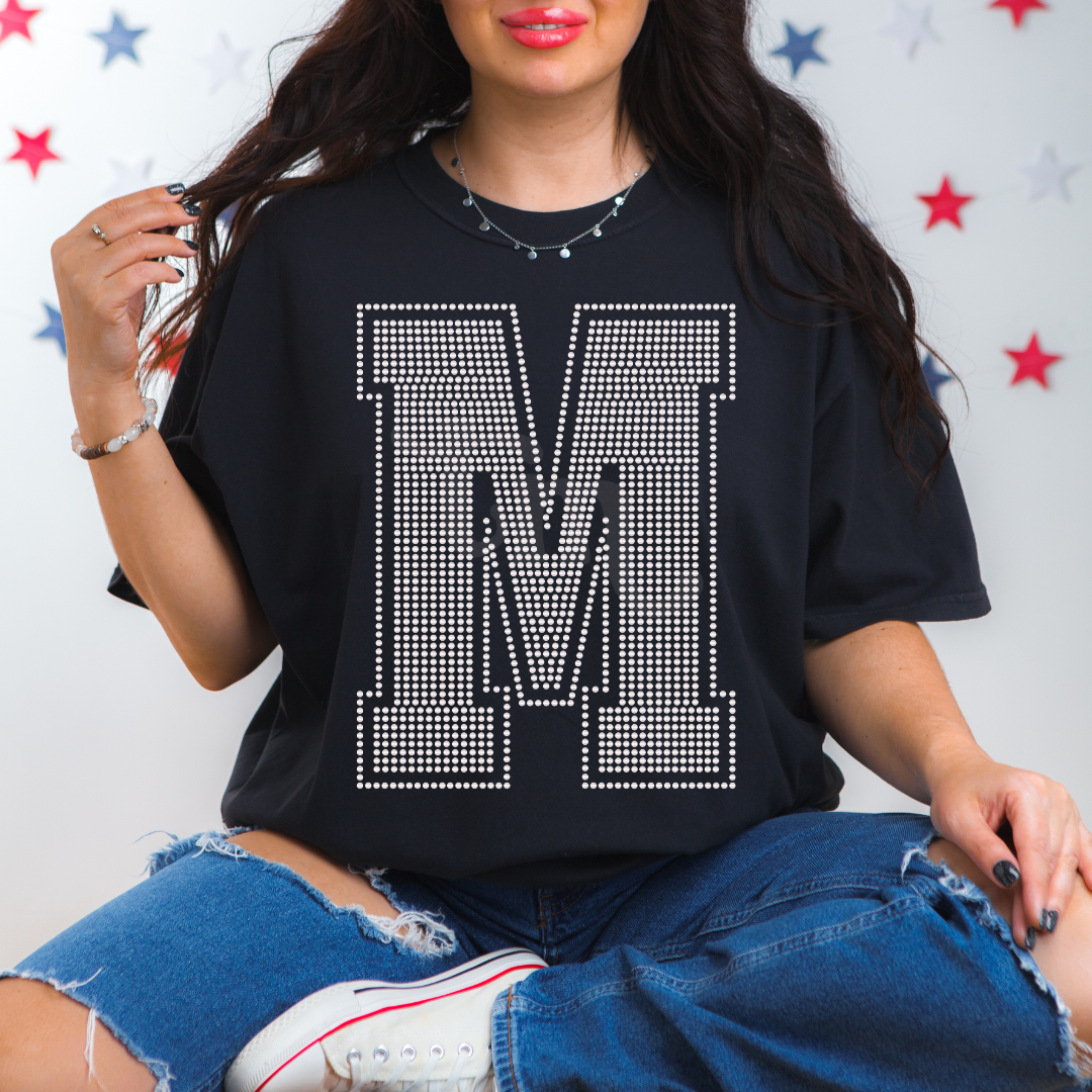 Custom SPANGLE Text SPANGLE Transfer - 11.5" BIG Letters- One Color