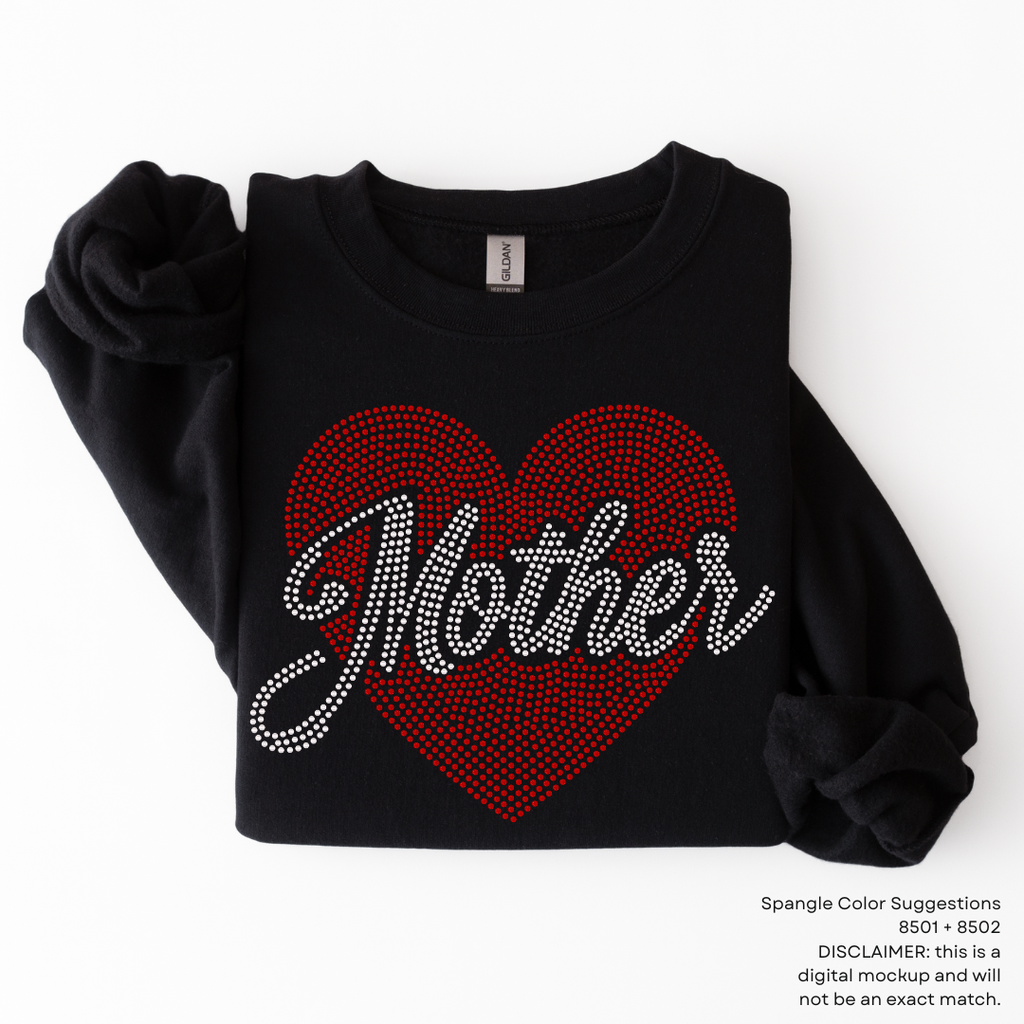 READY TO SHIP // Mothers Day Heart SPANGLE TRANSFER c. 8501 + 8502