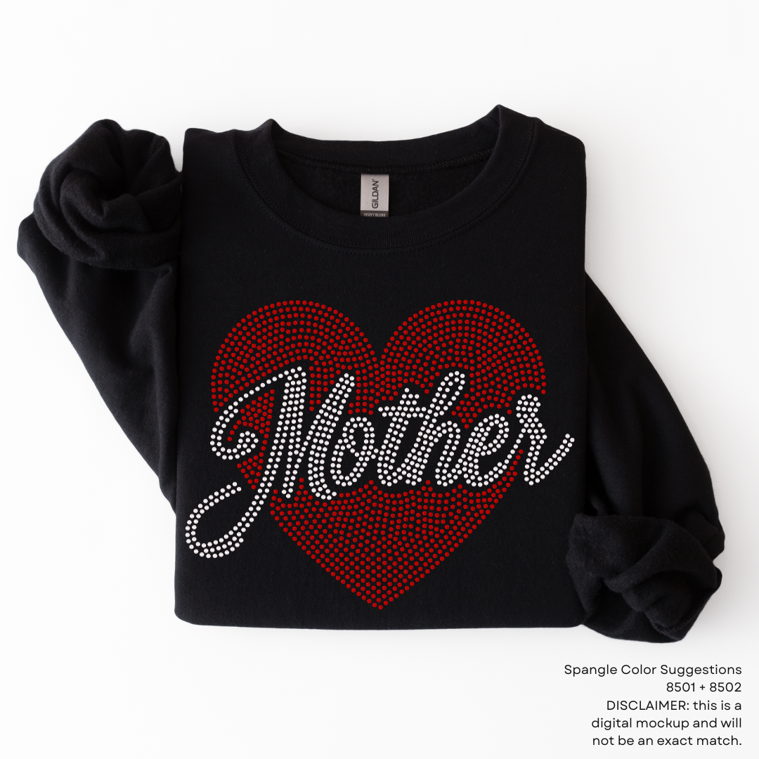 READY TO SHIP // Mothers Day Heart SPANGLE TRANSFER c. 8501 + 8502