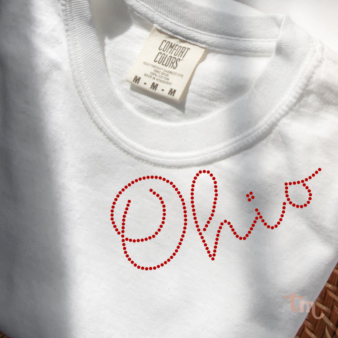 Ohio Collar SHEET OF FOUR RHINESTONE TRANSFER