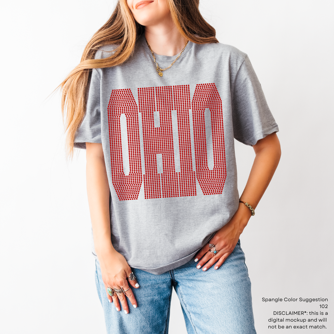 Ohio Oversized SPANGLE TRANSFER