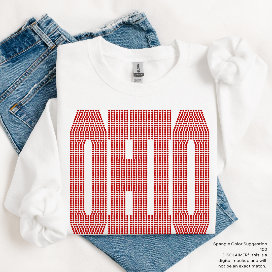 Ohio Oversized SPANGLE TRANSFER