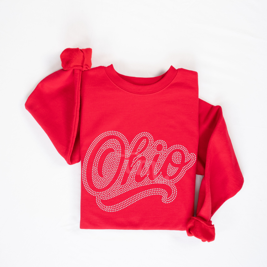 Ohio Script Style RHINESTONE TRANSFER