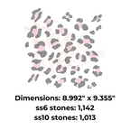 Leopard Pattern RHINESTONE TRANSFER