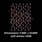 Ribbons Pattern RHINESTONE TRANSFER