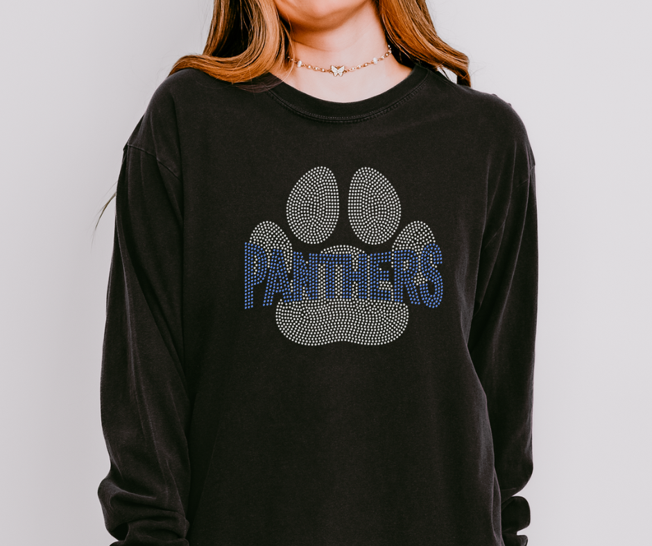 Panthers Paw RHINESTONE TRANSFER