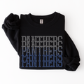 Panthers Fade Stacked RHINESTONE TRANSFER