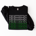 Panthers Fade Stacked SPANGLE TRANSFER