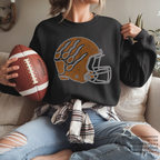 Paw Print Football Helmet SPANGLES TRANSFER