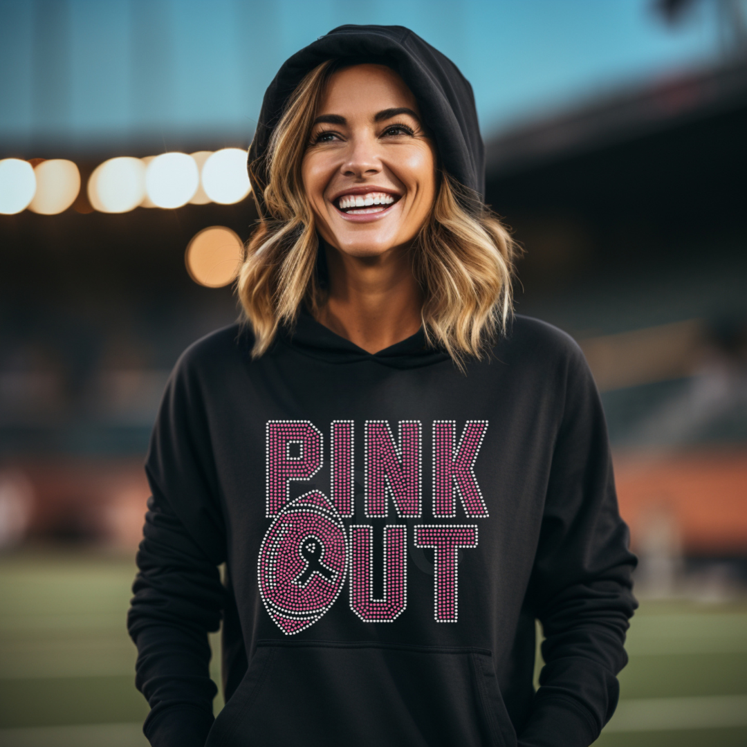 Pink Out Football SPANGLE TRANSFER