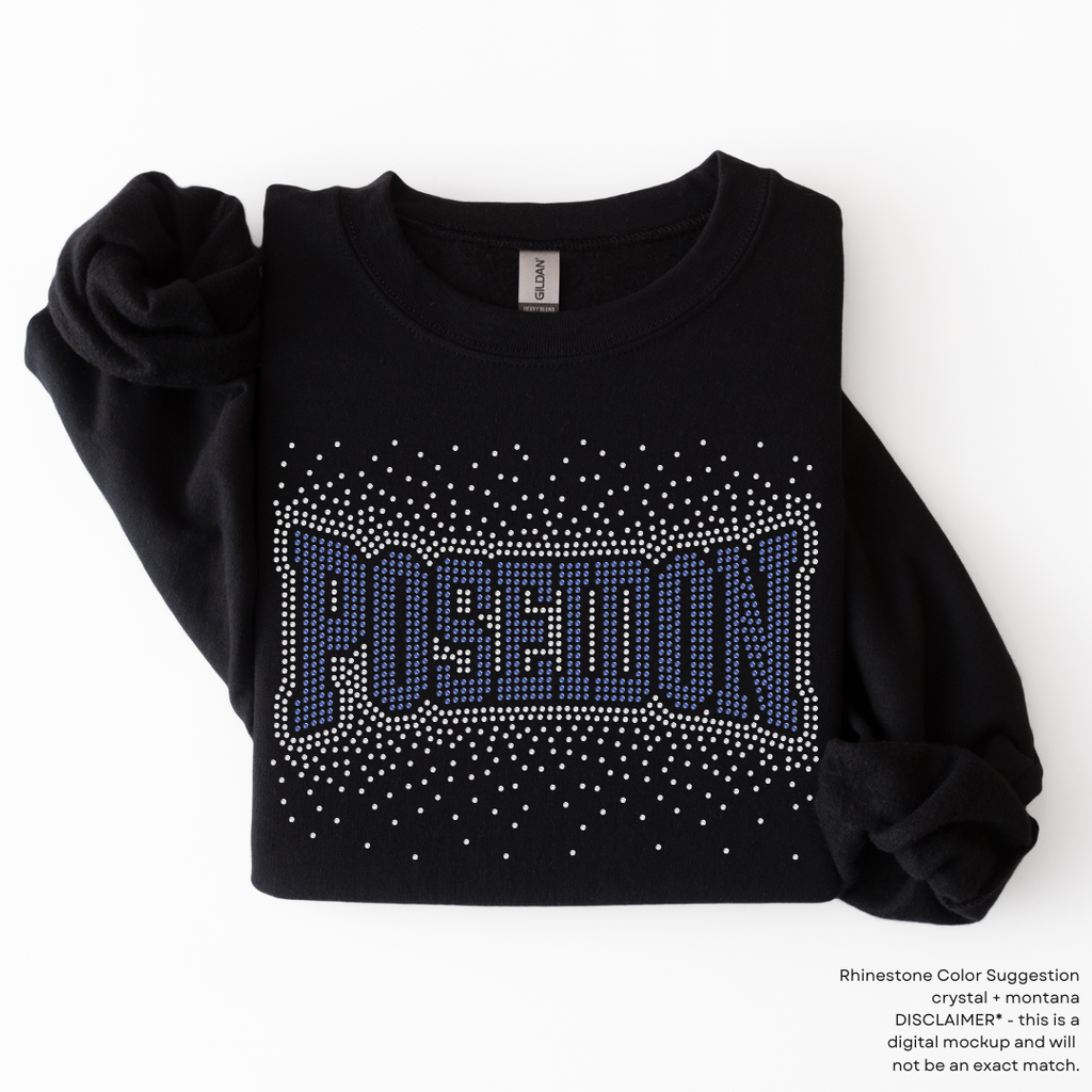 Poseidon Arched Scatter RHINESTONE TRANSFER