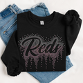 Reds Ombre Drip RHINESTONE TRANSFER