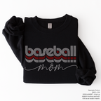 Retro Stacked Baseball Mom SPANGLES TRANSFER