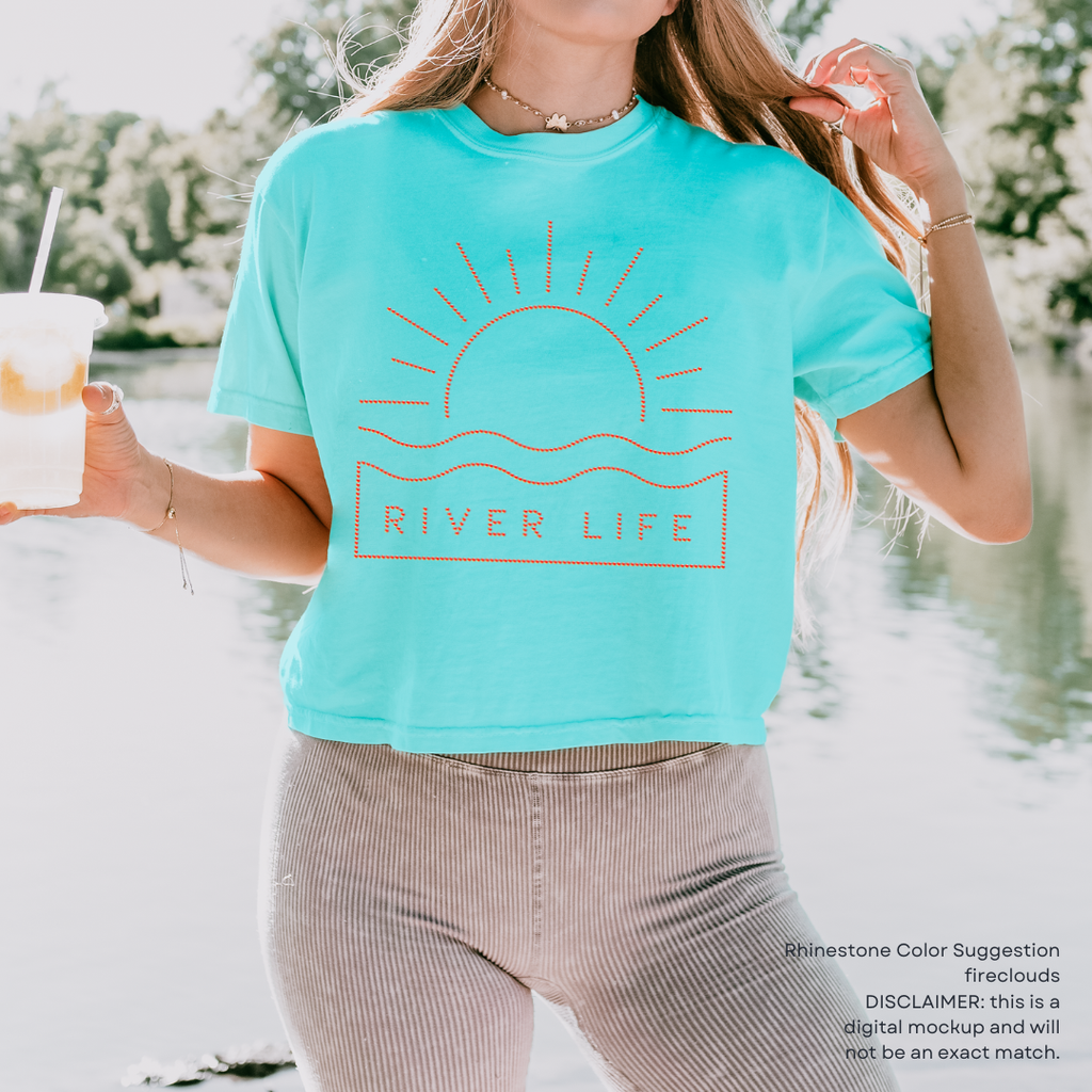 River Life Sunshine RHINESTONE TRANSFER