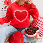 Scalloped Heart SPANGLES TRANSFER