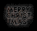 Merry Christmas Scatter RHINESTONE TRANSFER