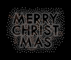 Merry Christmas Scatter RHINESTONE TRANSFER