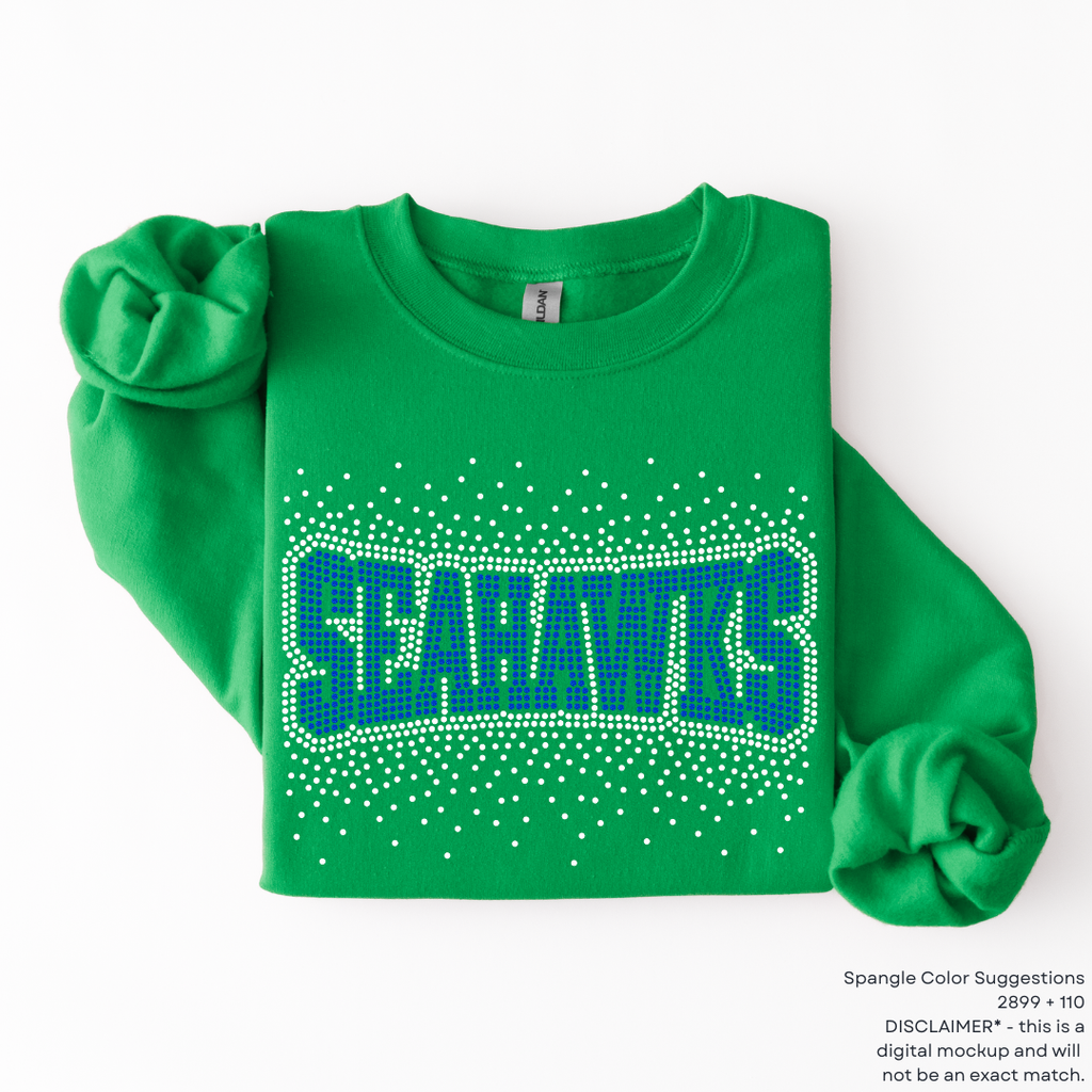 Seahawks Arched Scatter SPANGLE TRANSFER