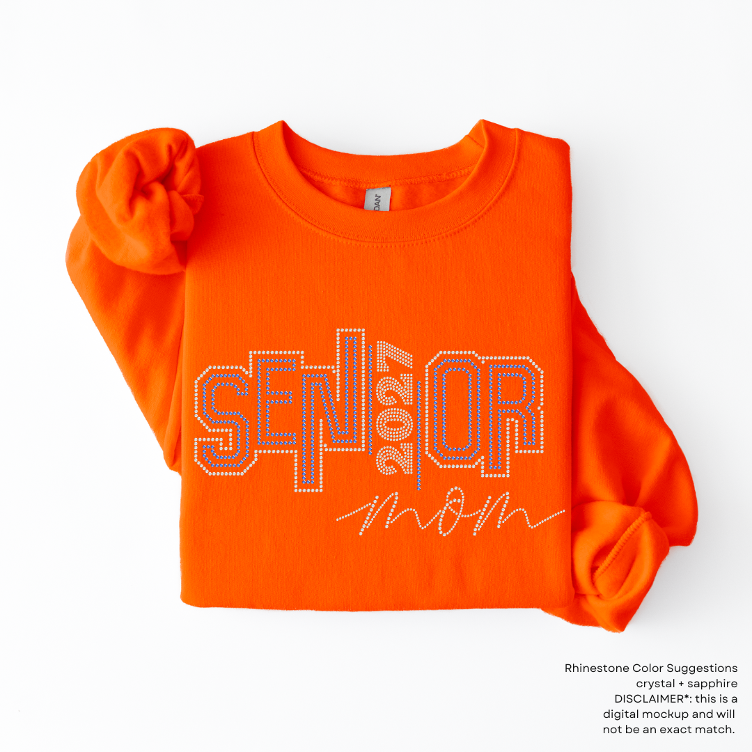 Senior Mom 2027 RHINESTONE TRANSFER