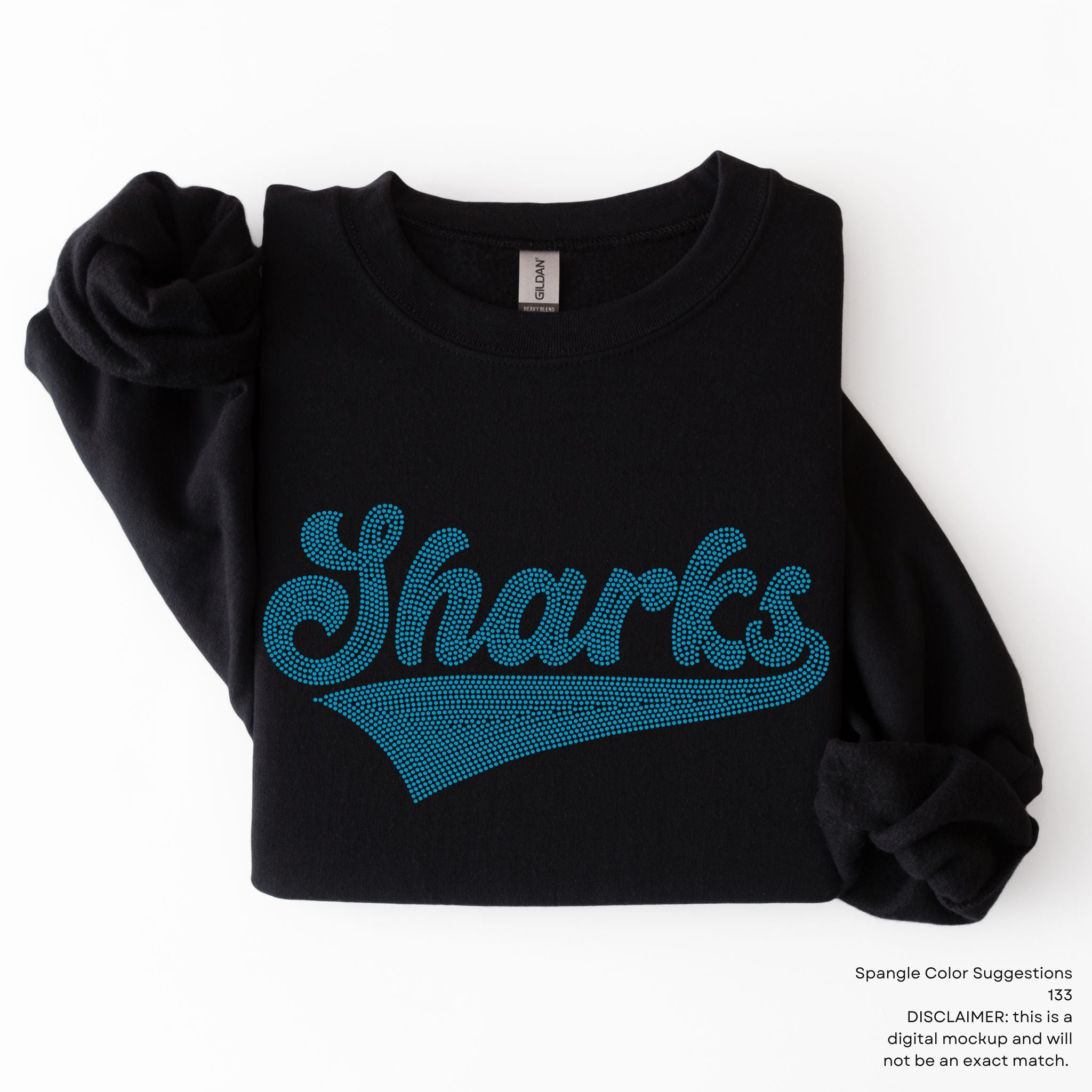Sharks Baseball Style SPANGLE TRANSFER